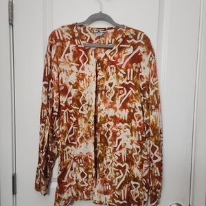 3/$25 Boho  Abstract Print Women's Top